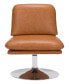 35" Steel, Polyurethane Rory Swivel Accent Chair