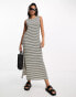 Фото #1 товара Vero Moda Aware sleeveless maxi dress in mono stripe