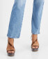 Women's High Rise Patch Pocket Straight Leg Jeans