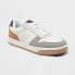 Men's Levi Casual Court Sneakers - Goodfellow & Co White/Gray/Brown 7