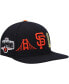 ფოტო #5 პროდუქტის Men's Black San Francisco Giants Double City Pink Undervisor Snapback Hat