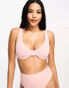 ASOS DESIGN Fuller Bust Marina nylon blend smoothing underwire bra in pink