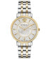 ფოტო #1 პროდუქტის Women's Swiss Two-Tone Stainless Steel Bracelet Watch 38mm