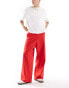 Фото #1 товара ASOS DESIGN smart loose fit trousers in red