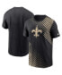 Men's Black New Orleans Saints Yard Line Fashion Asbury T-shirt