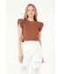 ფოტო #2 პროდუქტის Women's Mixed Media Top