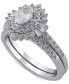 Diamond Oval-Cut Halo Bridal Set (1-1/4 ct. t.w.) in 14k White Gold