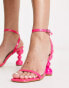 RAID Ashby sandals with bubble heel in hot pink patent US 5 - фото #2