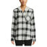 Фото #1 товара Time and Tru Flannel Shirt Women's Large Black Plaid Cotton Hooded Long Sleeve