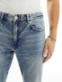 Фото #9 товара River Island tapered jeans in light blue