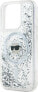 Karl Lagerfeld Karl Lagerfeld KLHMP15LLGKISGH iPhone 15 Pro 6.1" hardcase transparent Liquid Glitter Karl Head Magsafe