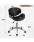 Фото #3 товара Adjustable Leather Office Chair Swivel Bentwood Desk Chair