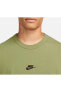 Фото #4 товара Sportswear Premium Essentials Short-Sleeve Erkek Yeşil Pamuklu T-shirt- rahat kalıp