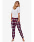 Фото #1 товара Plus Size Plaid Flannel Sleep Pants