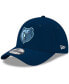 Фото #1 товара Men's Navy Memphis Grizzlies New Logo Team Classic 39THIRTY Flex Hat