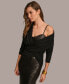 Фото #4 товара Кардиган для женщин DKNY Wrap Front Open Donna Karan