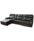 Фото #1 товара Hutchenson 127.5" 4-Pc. Zero Gravity Leather Sectional with 1 Power Recliner, Chaise and Console, Created for Macy's