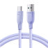 Фото #1 товара Kabel przewód Multi-Color Series USB-A - USB-C 100W szybki transfer 1m fioletowy
