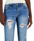 Фото #7 товара Juniors' Mid-Rise Distressed Skinny Jeans