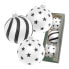 Xmas Black & White Satin , 3er Set, 8cm