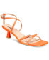 Фото #1 товара Women's Isabella Strappy Barely There Kitten-Heel Dress Sandals Extended Sizes 9-14