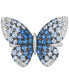 ფოტო #2 პროდუქტის Denim Ombré (1-3/4 ct. t.w.) & White Sapphire (1/3 ct. t.w.) Butterfly Ring in 14k White Gold