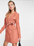 Фото #3 товара Saint Genies open back blazer dress in rust