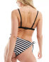 Фото #3 товара ASOS DESIGN mix & match triangle bikini top in mono stripe