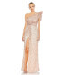 Фото #1 товара Women's Embellished Puff One Shoulder Gown