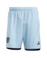 ფოტო #1 პროდუქტის Men's Light Blue Sporting Kansas City 2023 Home AEROREADY Authentic Shorts