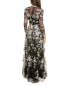 Фото #2 товара Teri Jon By Rickie Freeman Embroidered Lace Gown Women's Black 2