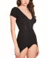 ფოტო #3 პროდუქტის Women's Ribbed Knit Cap Sleeve Babydoll and Panty 2 Pc Lingerie