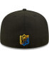 Фото #5 товара Men's Black Los Angeles Rams Team Logo Color Dim 59FIFTY Fitted Hat