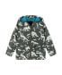 Toddler Boys Grey Dino Print Color Change Raincoat