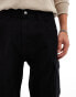 Pull&bear straight leg cargo in black