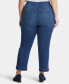 Фото #4 товара Plus Size Bailey Relaxed Straight Ankle Pull-On Jeans