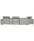 Фото #33 товара Jenneth 4Pc Leather Cuddler Sectional with 2 Power Recliners, Created for Macy's