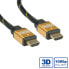 Фото #8 товара Кабель HDMI высокой скорости GOLD - M/M 3 м - 3 м - HDMI тип A (стандарт) - HDMI тип A (стандарт) - канал возврата аудиосигнала (ARC) - черный - золотой.