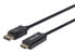 Фото #1 товара Manhattan DisplayPort 1.2 to HDMI Cable - 4K@60Hz - 1m - Male to Male - DP With Latch - Black - Not Bi-Directional - Three Year Warranty - Polybag - 1 m - DisplayPort - HDMI - Male - Male - Straight