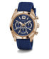 Фото #2 товара Guess Herren Armbanduhr RESISTANCE Multifunktion blau, roségold 44 mm GW0729G3