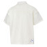 Фото #2 товара Puma Camp Collared Button Up Short Sleeve Shirt X Liu Wen Womens White Casual To