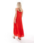 Фото #4 товара Miss Selfridge Petite cheesecloth tiered maxi sundress in red