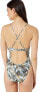 Фото #2 товара BCBGMAXAZRIA Women's 236315 V-Neckline Shirred One Piece Swimsuit Size 10