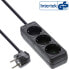 Фото #2 товара Удлинитель Inline Socket strip - 3-way earth contact CEE 7/3 - black - 3m