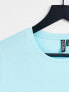 Pieces cropped t-shirt in turquoise