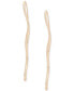 ფოტო #3 პროდუქტის Gold-Tone Wavy Threader Earrings