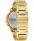 ფოტო #3 პროდუქტის Men's Chronograph Gold Tone Stainless Steel Bracelet Watch 44mm