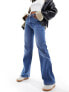 Фото #1 товара River Island seam detail wide leg jeans in medium blue