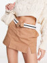 ASOS DESIGN chino mini skirt in tan