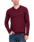 Men's Long-Sleeve V-Neck Merino Sweater, Created for Macy's
